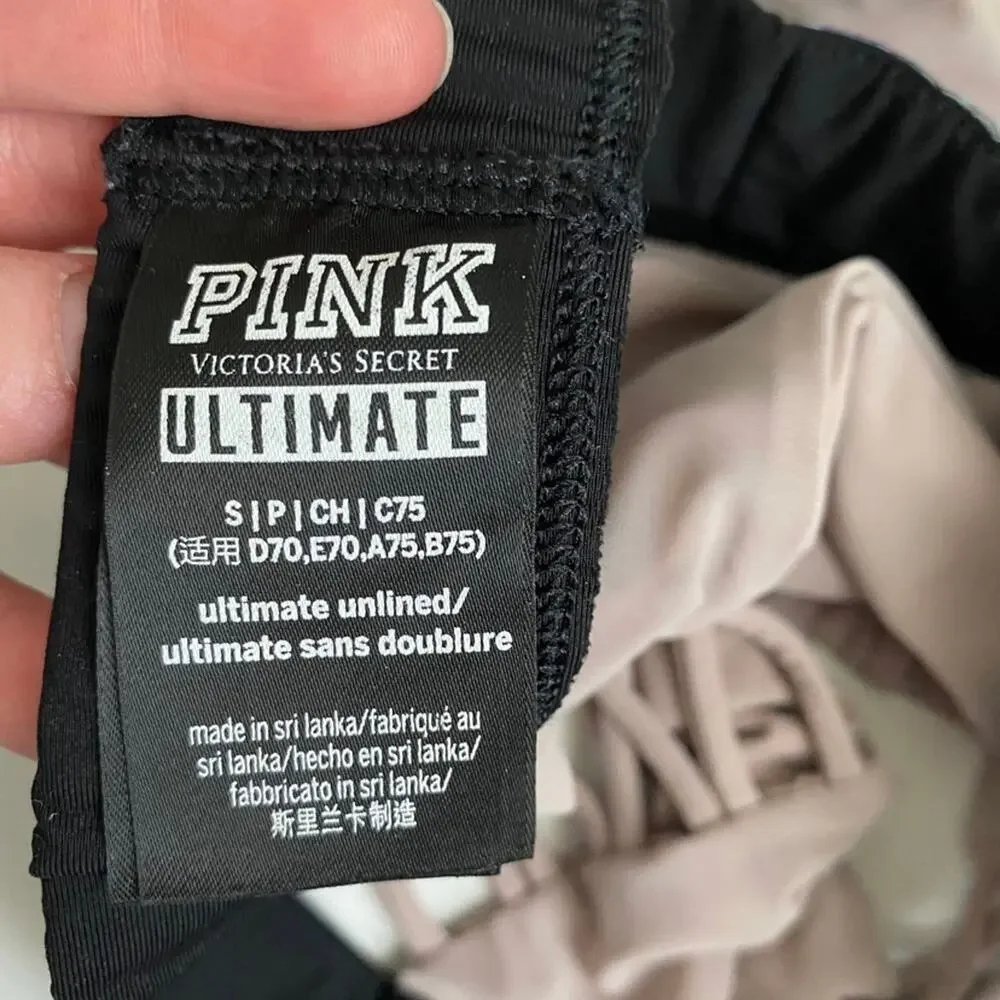 PINK Victoria’s Secret Small ULTIMATE Strappy Sports Bra